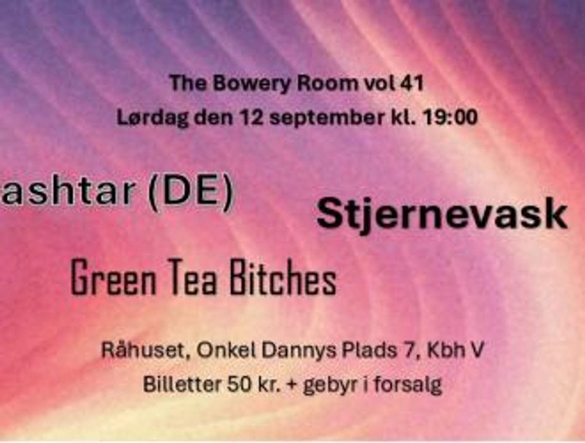 The Bowery Room vol 40: Tvashtar + Stjernevask + Green Tea Bitches
