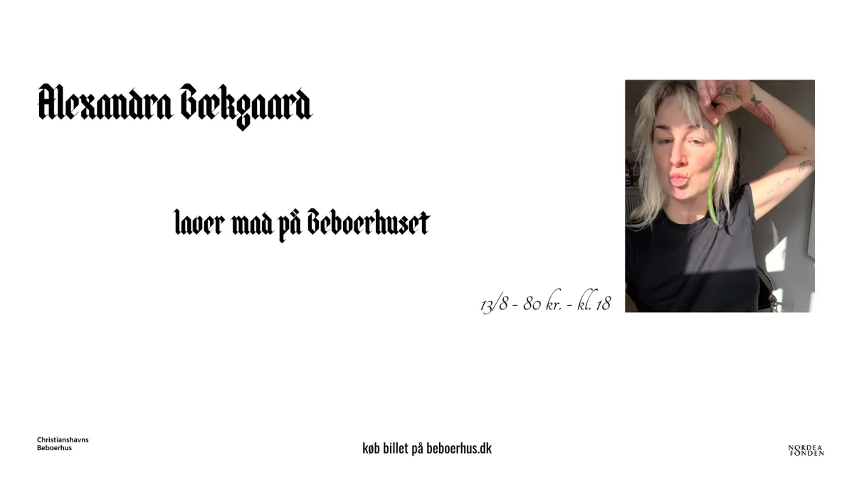Alexandra Bækgaard laver mad på Beboerhuset