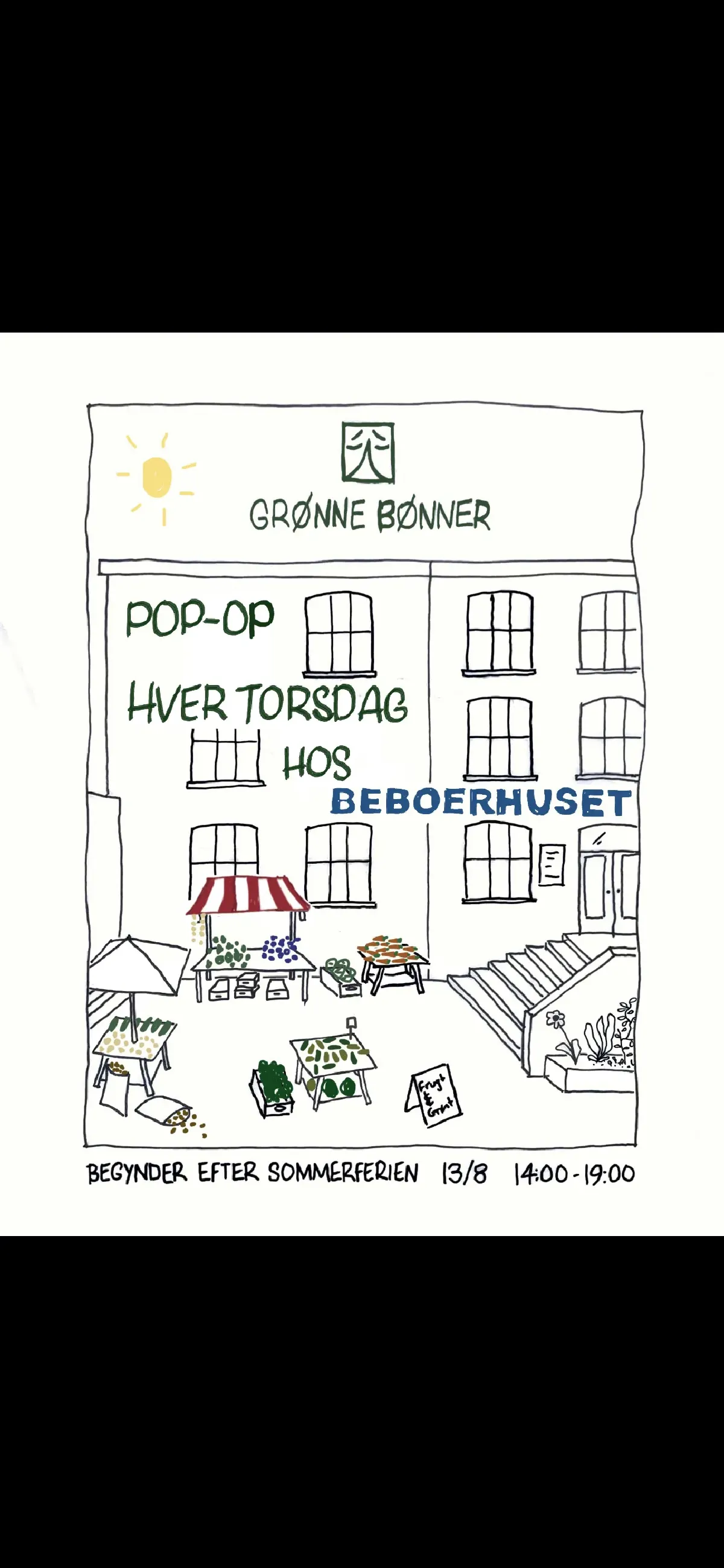 Grønne Bønnner pop-op på Beboerhuset