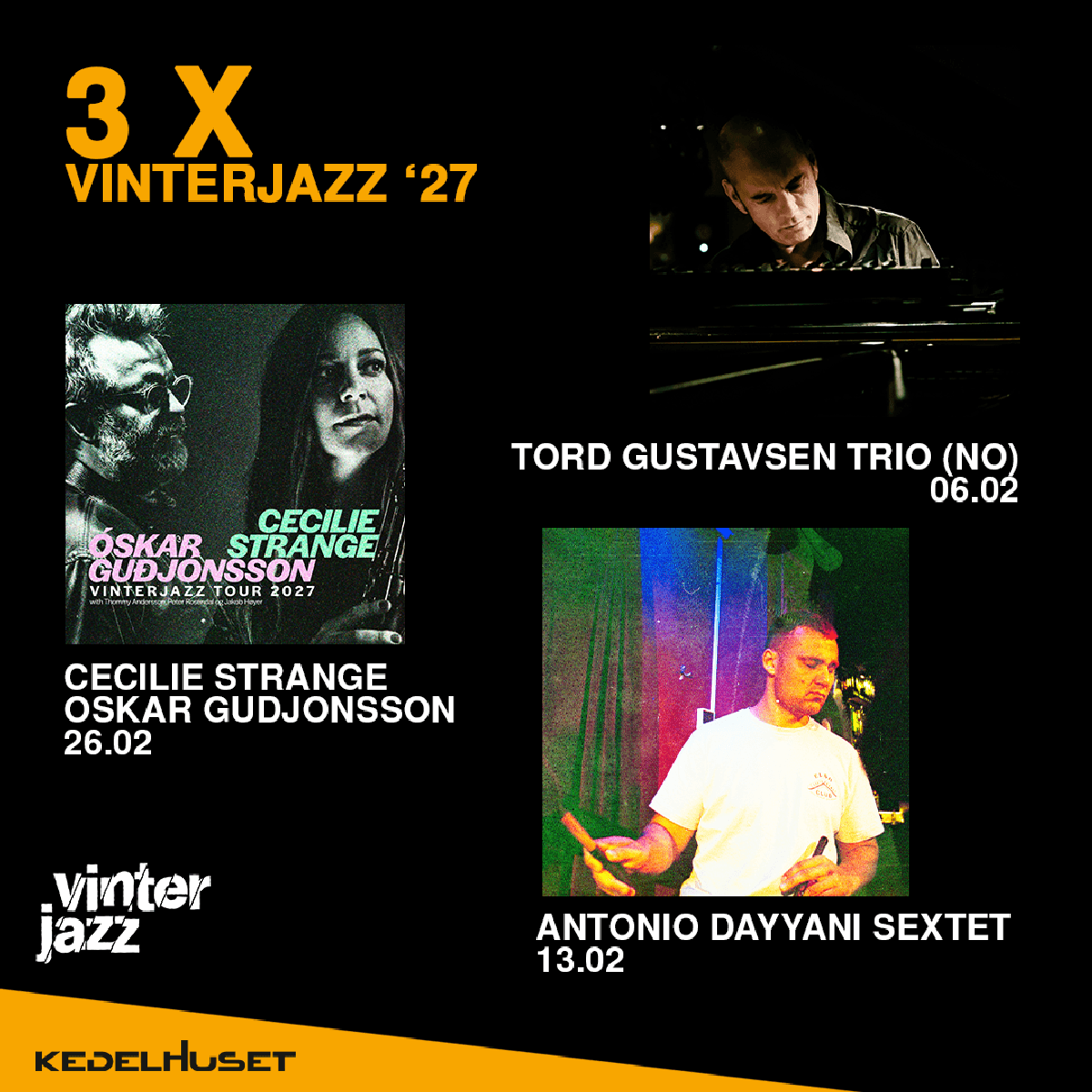 3 x Vinterjazz Partoutbillet