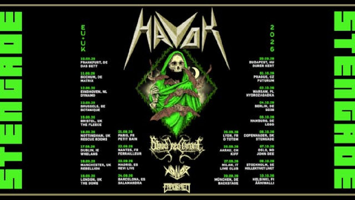 Havok [US] + Special Guests: Blood Red Throne [NO] + Support: Xonor [CH] + Eradikated [SE]