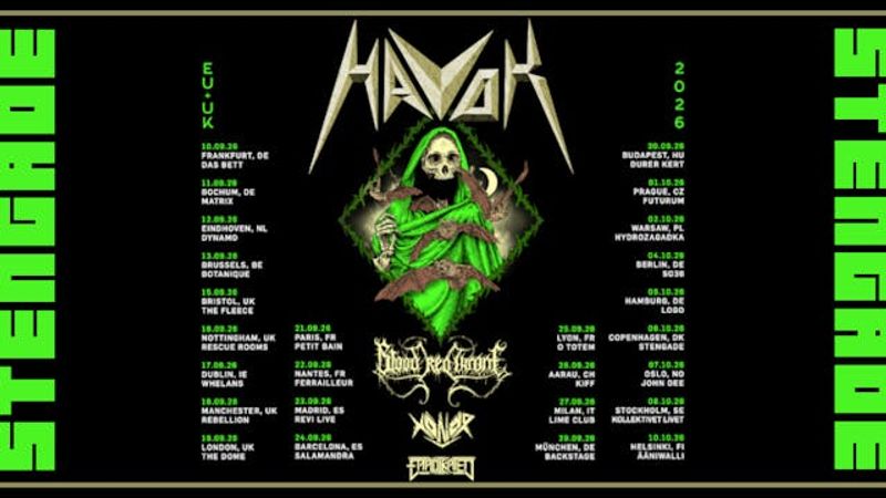 Havok [US] + Special Guests: Blood Red Throne [NO] + Support: Xonor [CH] + Eradikated [SE]
